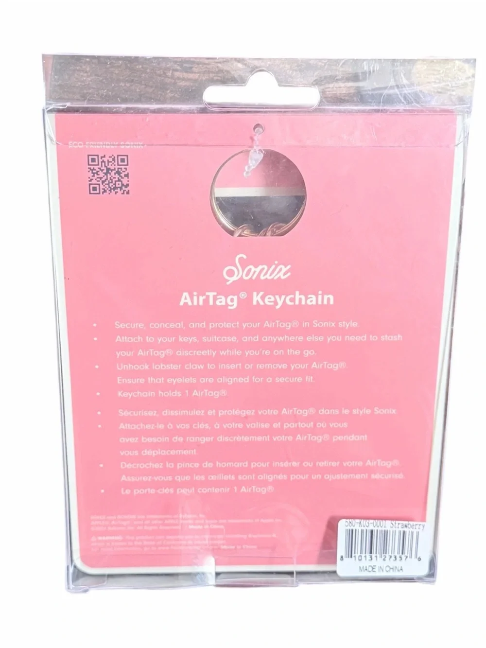 NEW Sonix Sequin Strawberry AirTag Keychain/Bag Charm